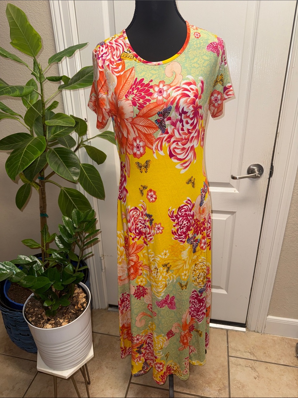 Johnny Was The Janie Favorite Cap Sleeve Midi Dress in the Charlie NWT Size S